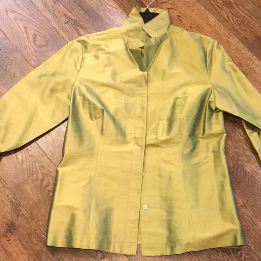 Alfani 100% Raw Silk Blouse